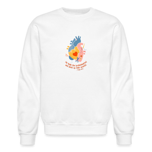 He Heals the Brokenhearted - Crewneck Sweatshirt - white