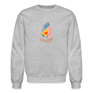 He Heals the Brokenhearted - Crewneck Sweatshirt - heather gray