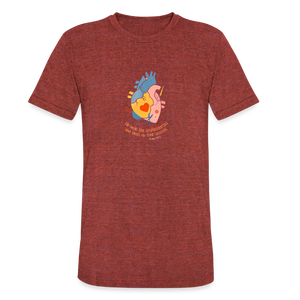 He Heals the Brokenhearted - Unisex Tri-Blend T-Shirt - heather cranberry