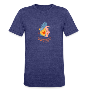 He Heals the Brokenhearted - Unisex Tri-Blend T-Shirt - heather indigo