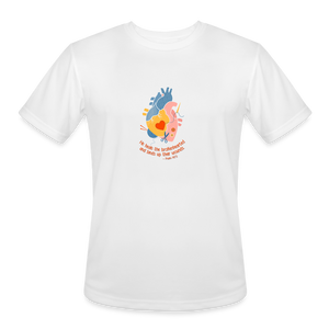 He Heals the Brokenhearted - Men’s Moisture Wicking Performance T-Shirt - white