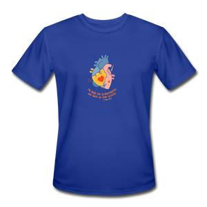 He Heals the Brokenhearted - Men’s Moisture Wicking Performance T-Shirt - royal blue