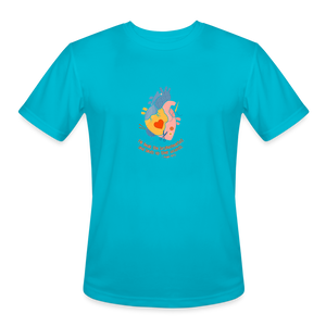 He Heals the Brokenhearted - Men’s Moisture Wicking Performance T-Shirt - turquoise