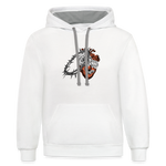 Heart for the Savior - Unisex Contrast Hoodie - white/gray