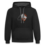 Heart for the Savior - Unisex Contrast Hoodie - black/asphalt