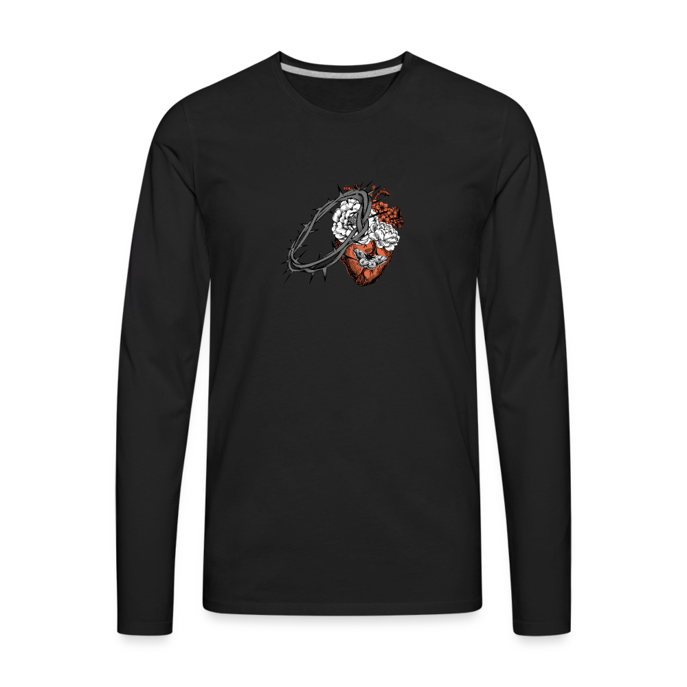 Heart for the Savior - Men's Premium Long Sleeve T-Shirt - black