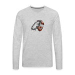 Heart for the Savior - Men's Premium Long Sleeve T-Shirt - heather gray