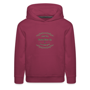 May the Road Rise Up to Meet You - Kids‘ Premium Hoodie - burgundy