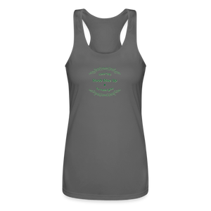 May the Road Rise Up to Meet You - Women’s Performance Racerback Tank Top - charcoal