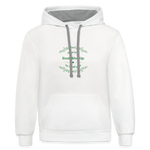May the Road Rise Up to Meet You - Unisex Contrast Hoodie - white/gray