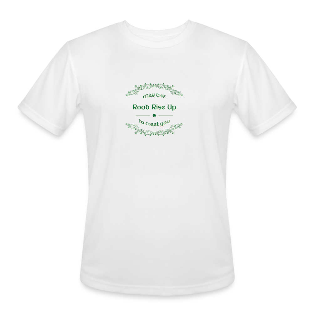 May the Road Rise Up to Meet You - Men’s Moisture Wicking Performance T-Shirt - white