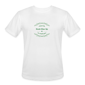 May the Road Rise Up to Meet You - Men’s Moisture Wicking Performance T-Shirt - white