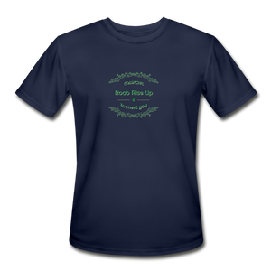 May the Road Rise Up to Meet You - Men’s Moisture Wicking Performance T-Shirt - navy