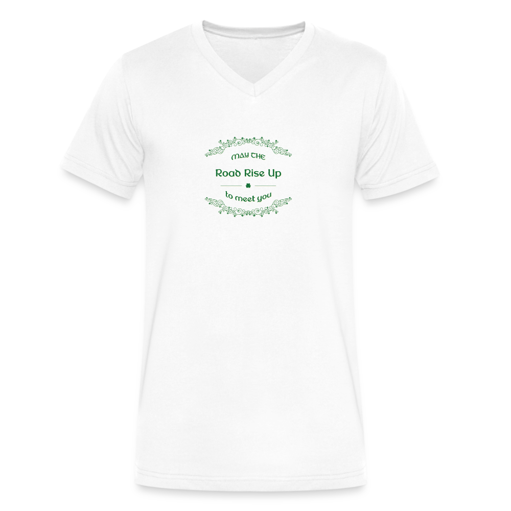 May the Road Rise Up to Meet You - Men's V-Neck T-Shirt - white