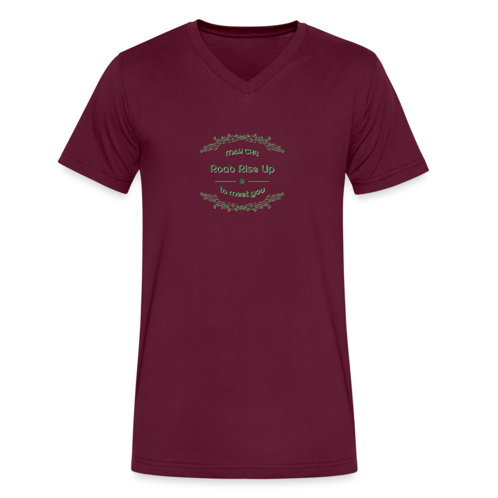 May the Road Rise Up to Meet You - Men's V-Neck T-Shirt - maroon