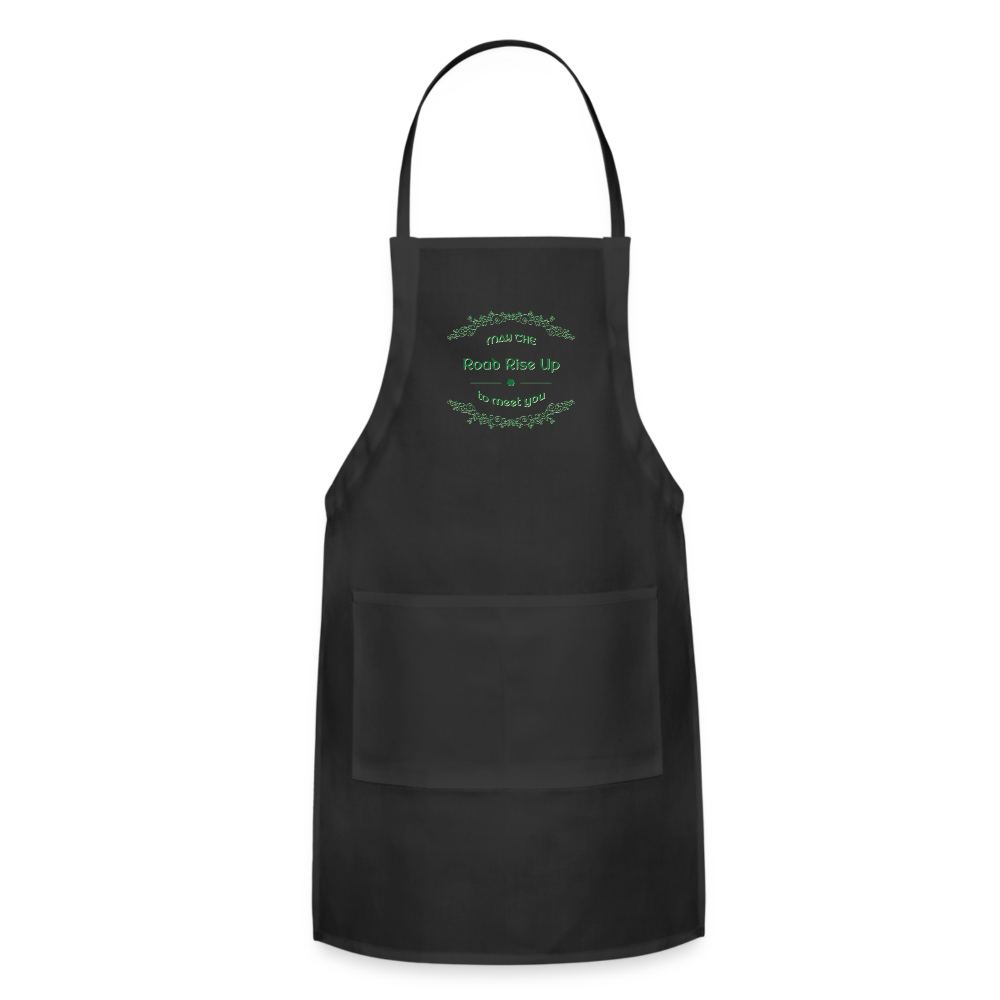 May the Road Rise Up to Meet You - Adjustable Apron - black