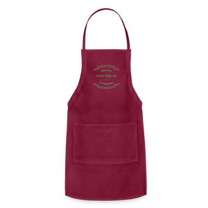May the Road Rise Up to Meet You - Adjustable Apron - burgundy
