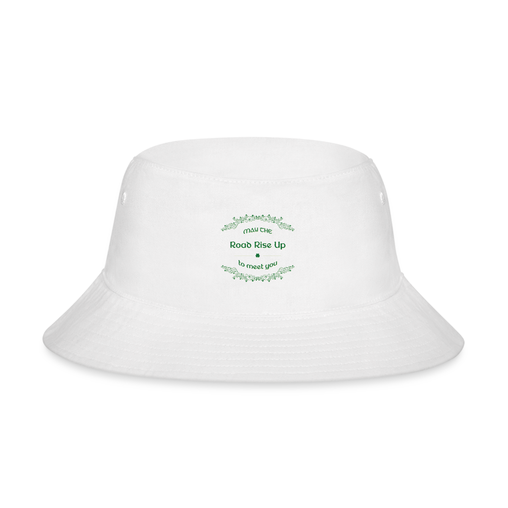 May the Road Rise Up to Meet You - Bucket Hat - white