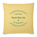 May the Road Rise Up to Meet You - Throw Pillow Cover - washed yellow
