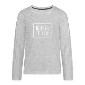 Nearer to Thee - Kids' Premium Long Sleeve T-Shirt - heather gray