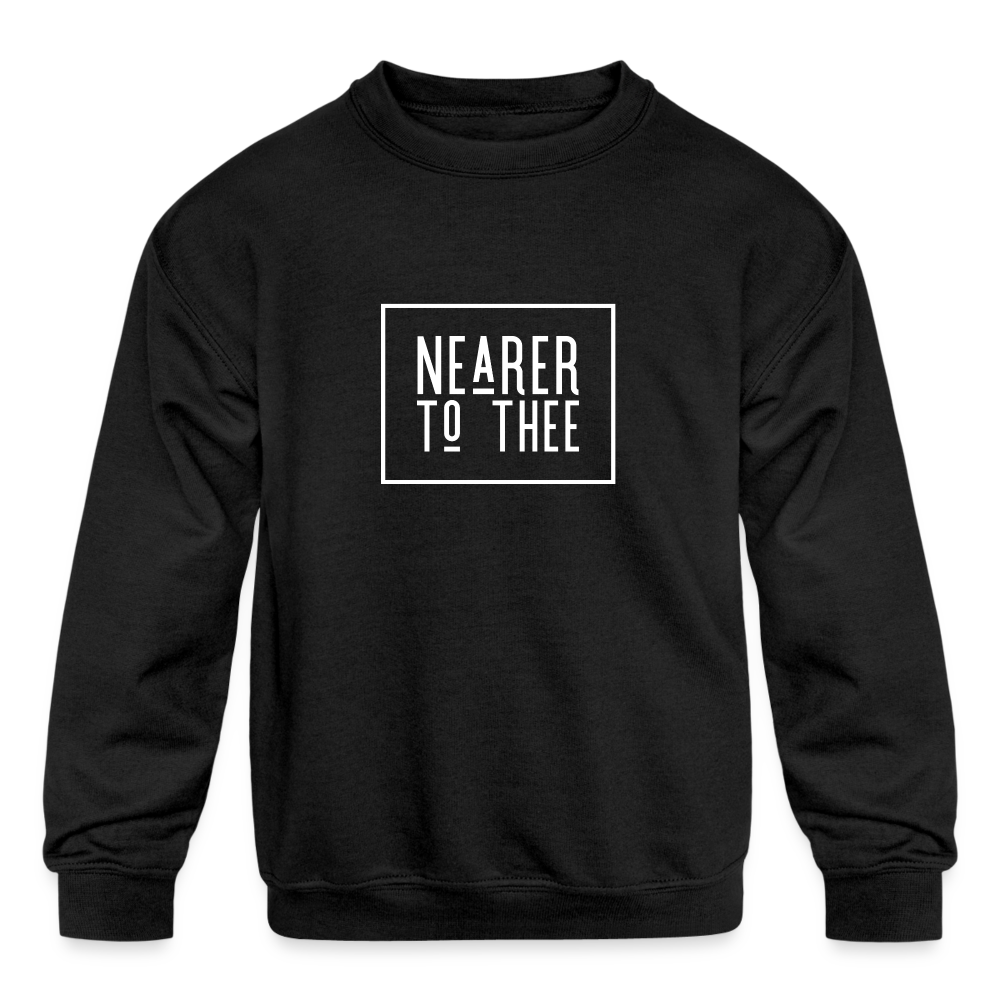 Nearer to Thee - Kids' Crewneck Sweatshirt - black
