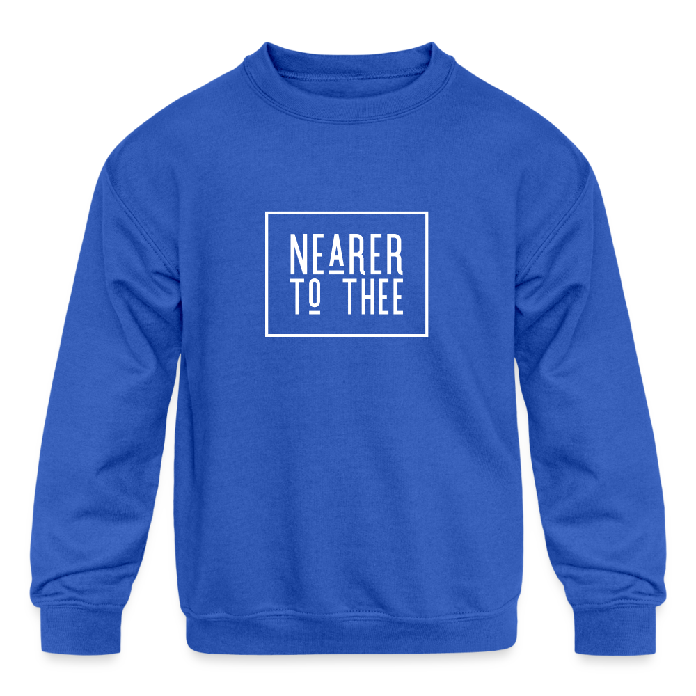 Nearer to Thee - Kids' Crewneck Sweatshirt - royal blue