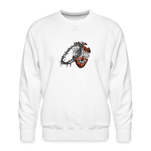 Heart for the Savior - Men’s Premium Sweatshirt - white