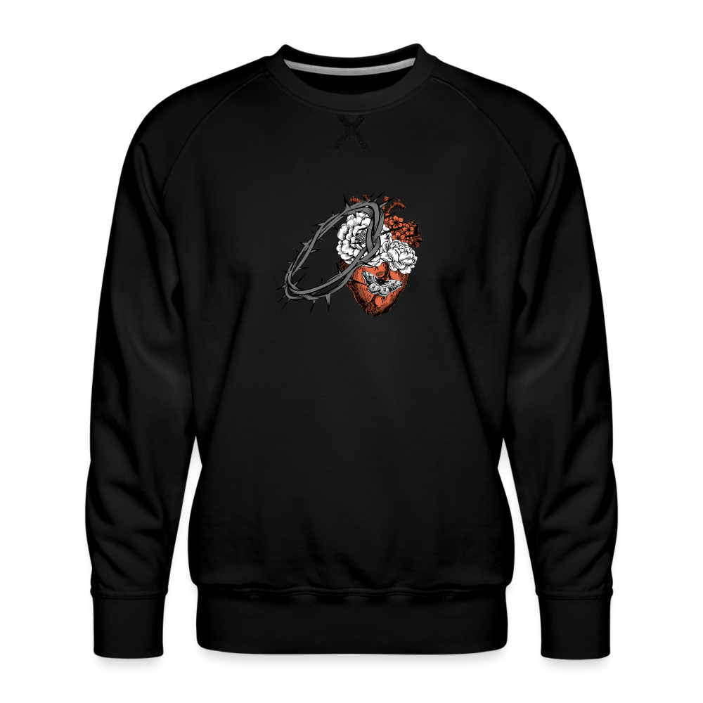 Heart for the Savior - Men’s Premium Sweatshirt - black