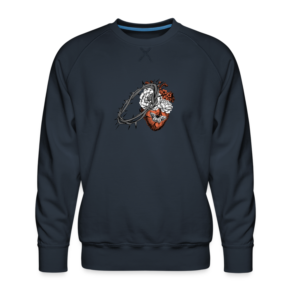 Heart for the Savior - Men’s Premium Sweatshirt - navy