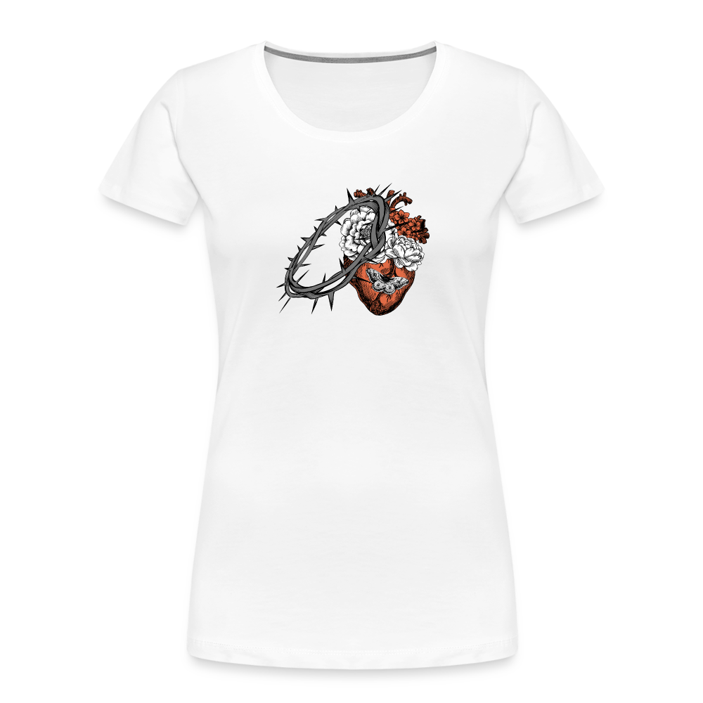 Heart for the Savior - Women’s Premium Organic T-Shirt - white