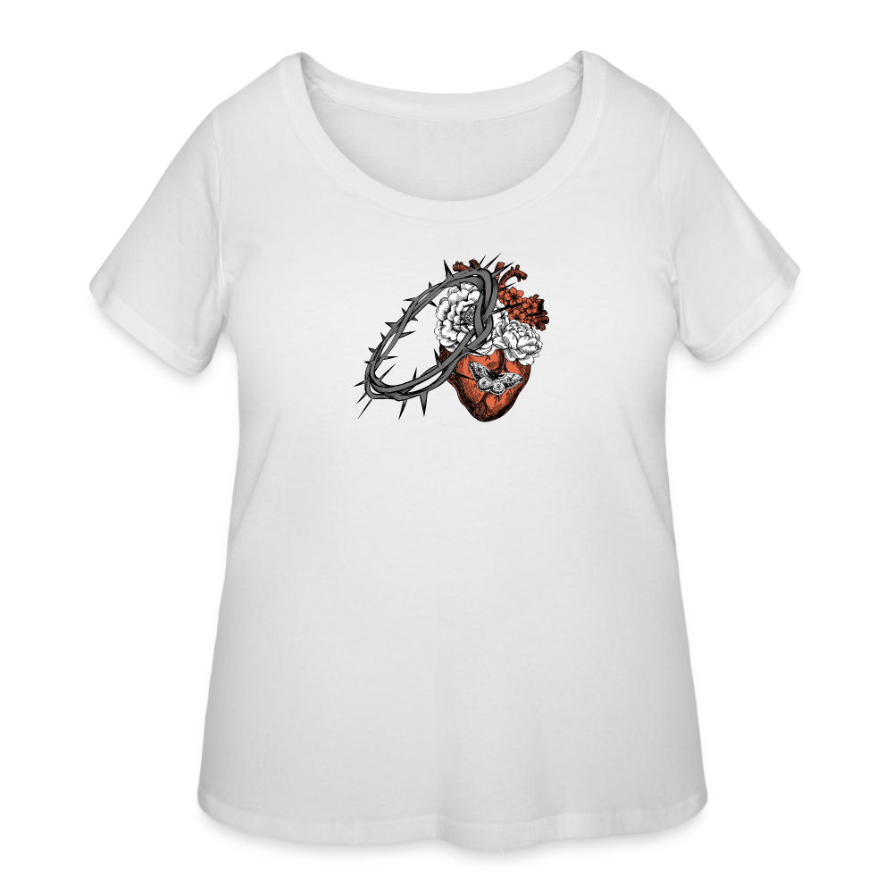 Heart for the Savior - Women’s Curvy T-Shirt - white