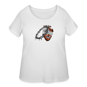 Heart for the Savior - Women’s Curvy T-Shirt - white