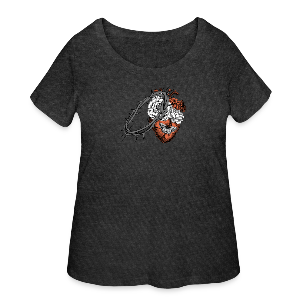 Heart for the Savior - Women’s Curvy T-Shirt - deep heather