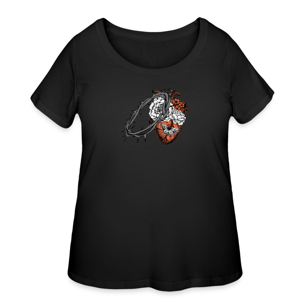Heart for the Savior - Women’s Curvy T-Shirt - black