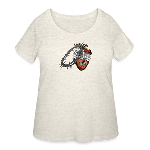 Heart for the Savior - Women’s Curvy T-Shirt - heather oatmeal