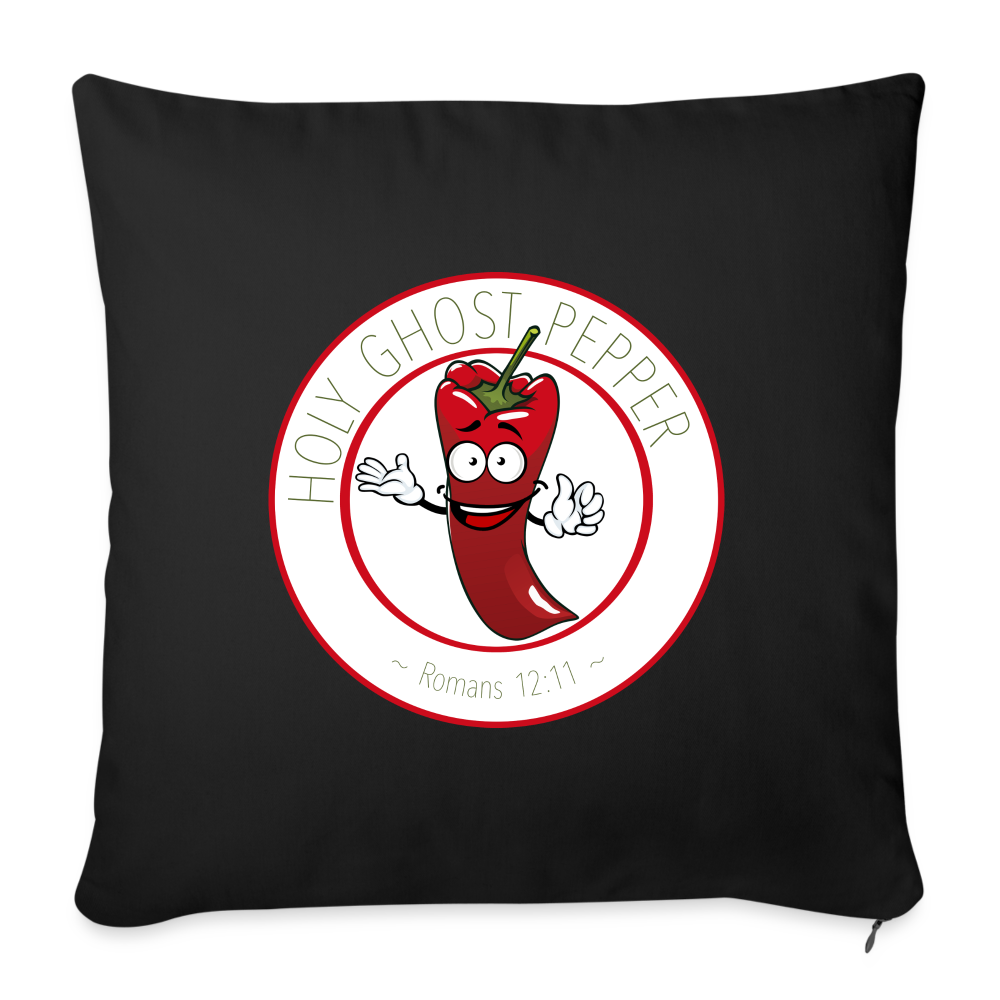 Holy Ghost Pepper - Throw Pillow Cover - black