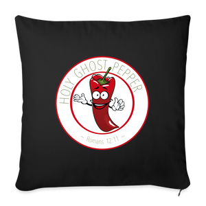 Holy Ghost Pepper - Throw Pillow Cover - black