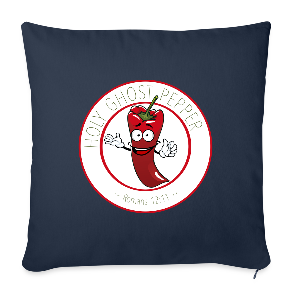 Holy Ghost Pepper - Throw Pillow Cover - navy