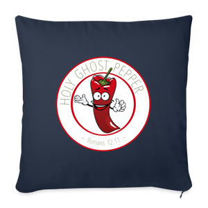 Holy Ghost Pepper - Throw Pillow Cover - navy