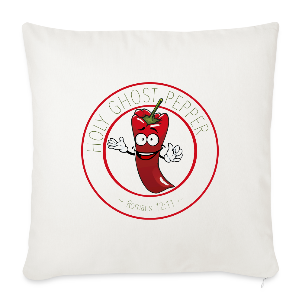 Holy Ghost Pepper - Throw Pillow Cover - natural white