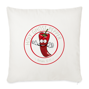 Holy Ghost Pepper - Throw Pillow Cover - natural white