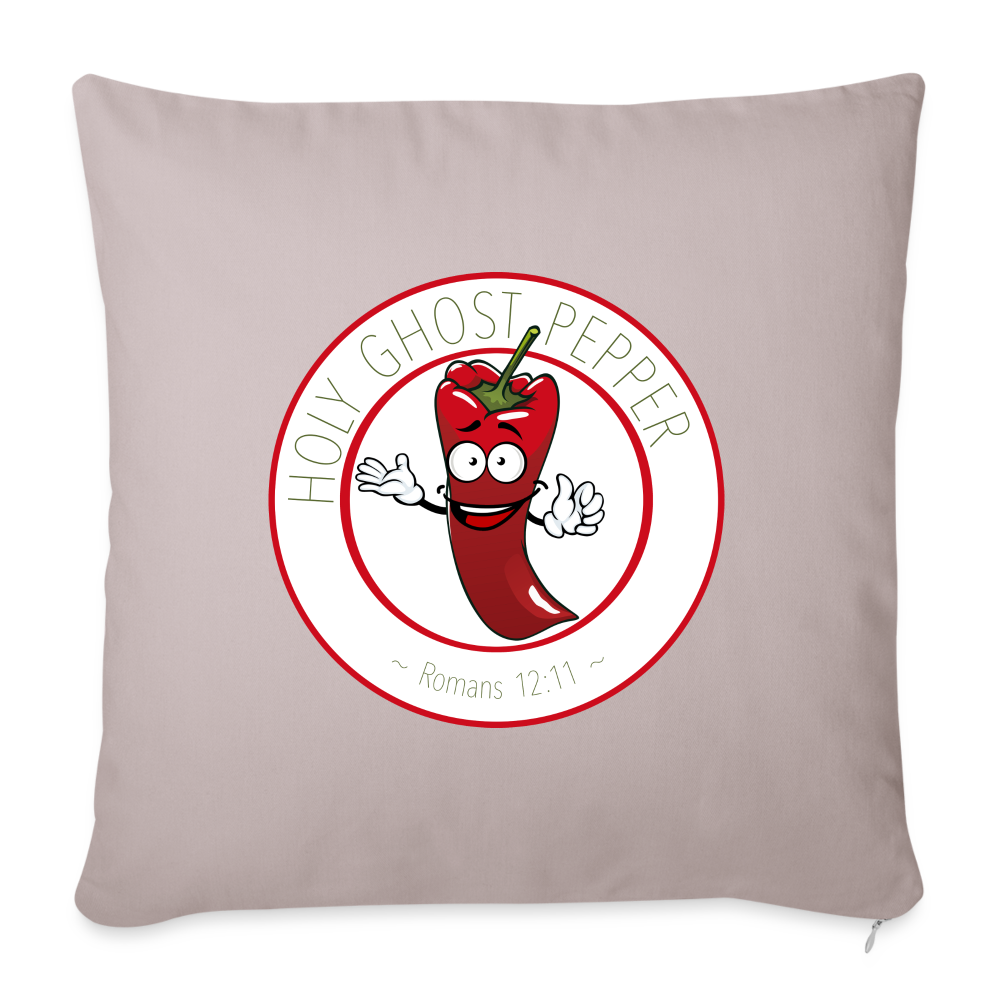 Holy Ghost Pepper - Throw Pillow Cover - light taupe
