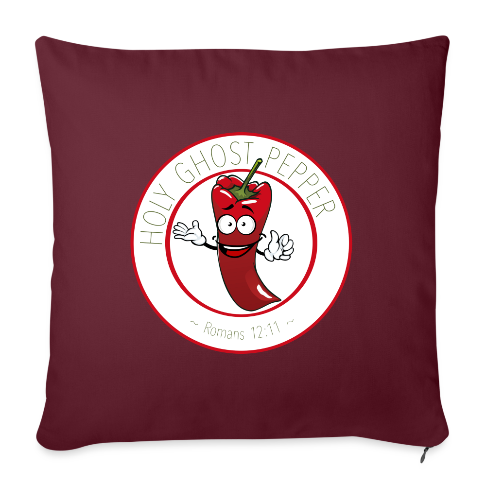Holy Ghost Pepper - Throw Pillow Cover - burgundy