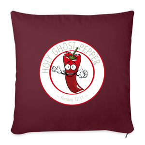 Holy Ghost Pepper - Throw Pillow Cover - burgundy