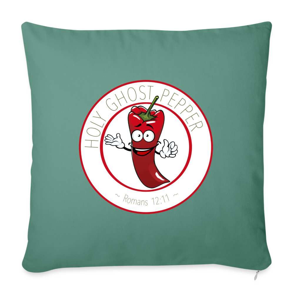 Holy Ghost Pepper - Throw Pillow Cover - cypress green
