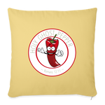Holy Ghost Pepper - Throw Pillow Cover - washed yellow