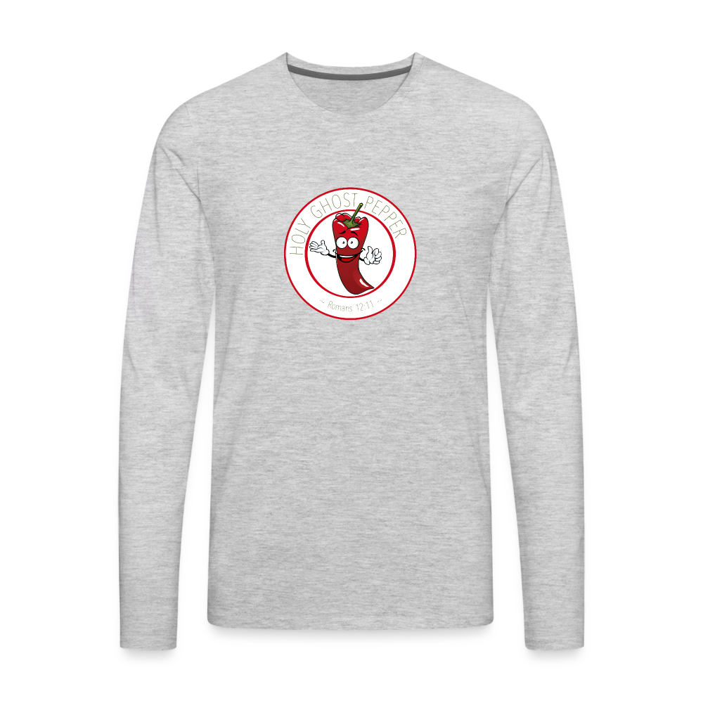 Holy Ghost Pepper - Men's Premium Long Sleeve T-Shirt - heather gray