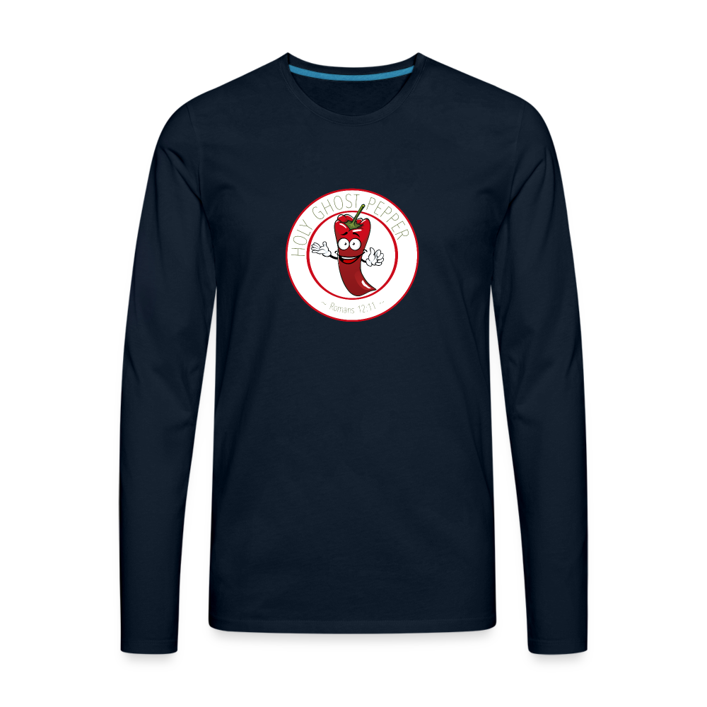 Holy Ghost Pepper - Men's Premium Long Sleeve T-Shirt - deep navy