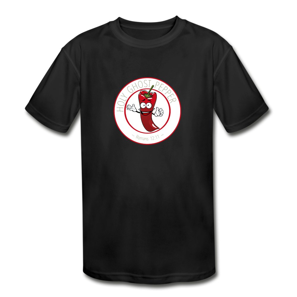 Holy Ghost Pepper - Kids' Moisture Wicking Performance T-Shirt - black