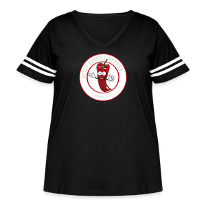 Holy Ghost Pepper - Women's Curvy Vintage Sport T-Shirt - black/white